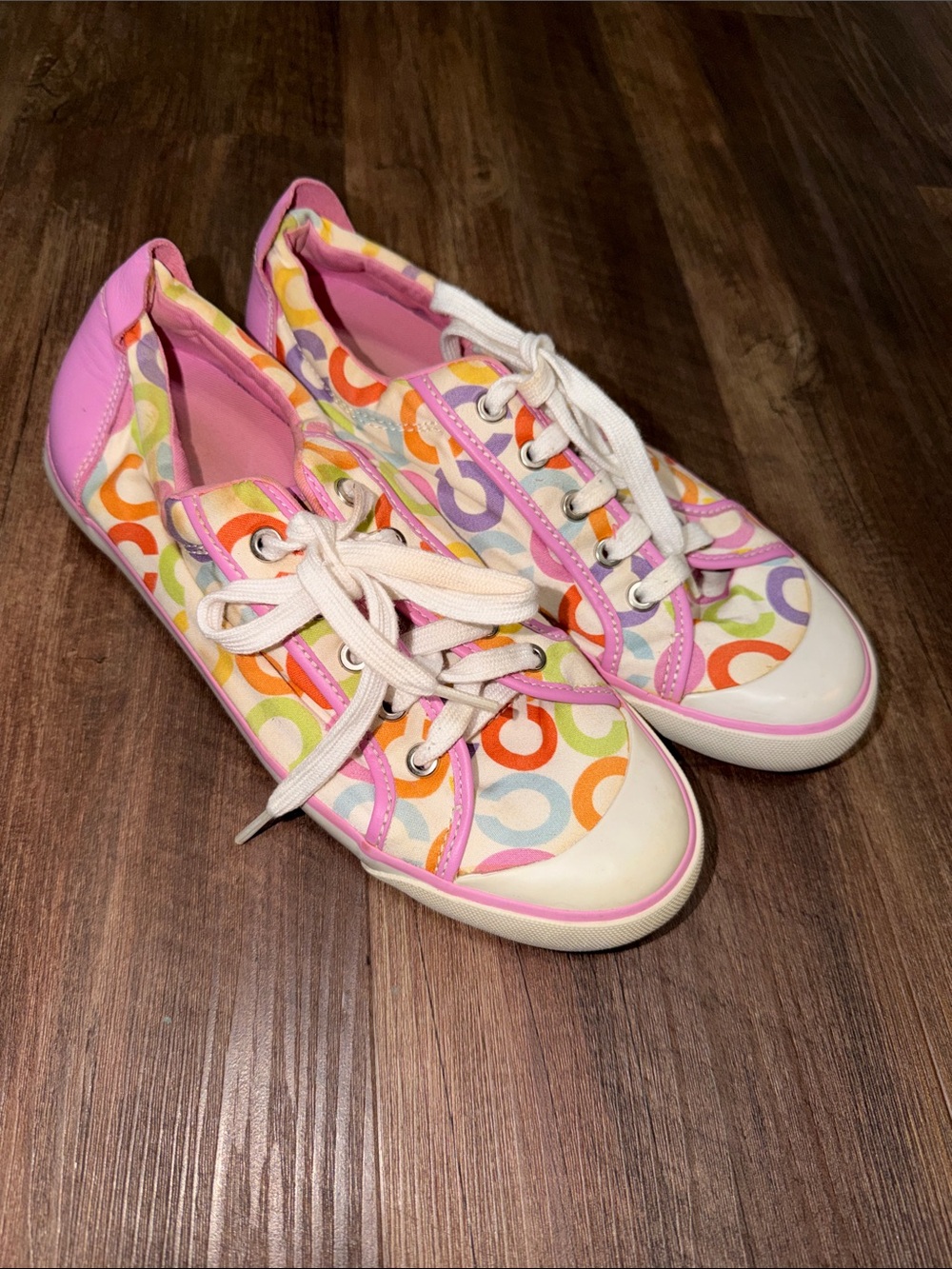 Coach Barrett Signature C Rainbow Sneakers Sz 10 B